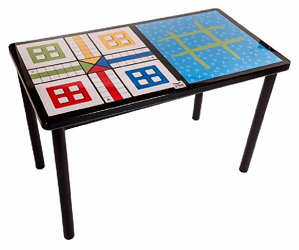 שולחן משחק כפול איקס עיגול +לודו 110/60